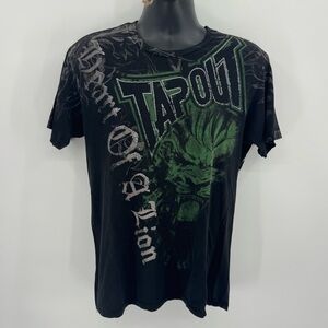 TapouT “Heart of a Lion” Simply Believe Graphic Shirt Y2K Streetwear Large (T1)